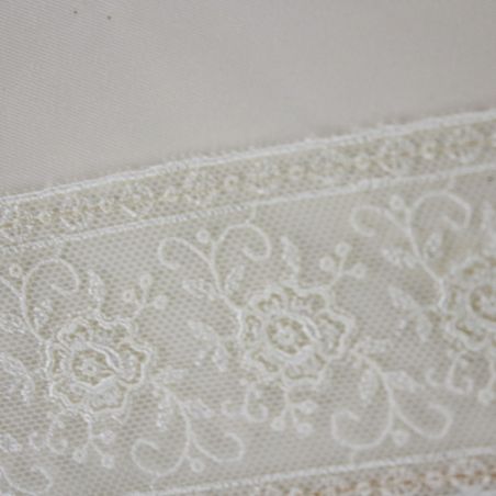 Ombrelle pliante coton écru de luxe