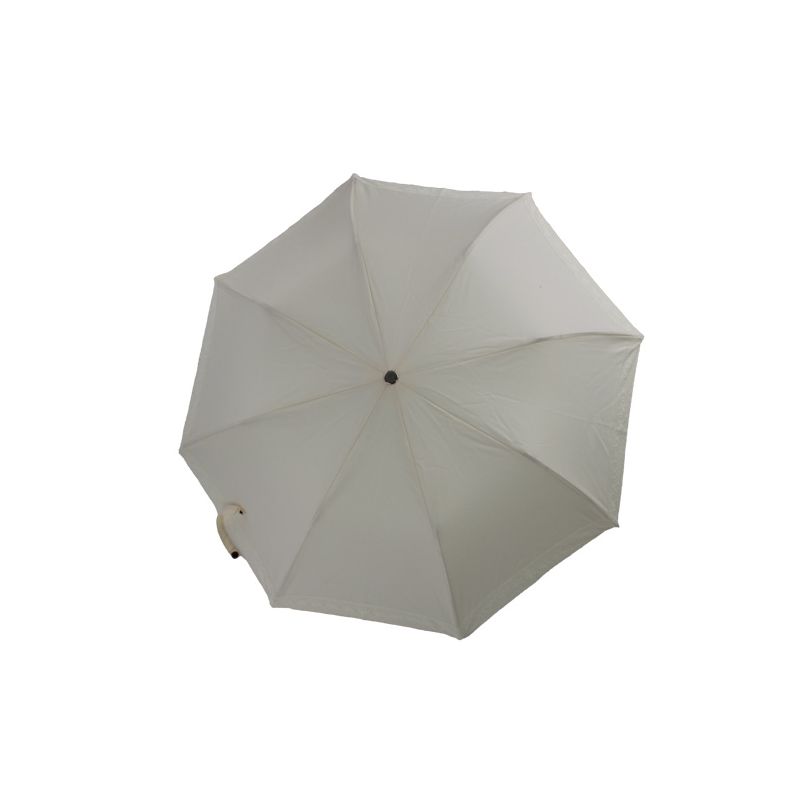 Ombrelle pliante coton écru de luxe