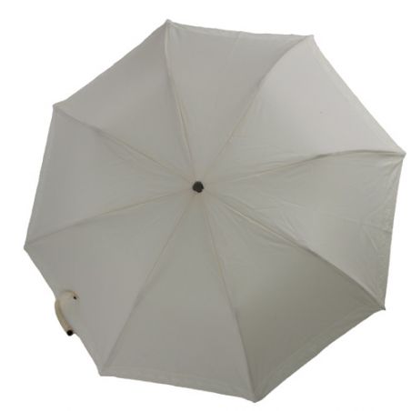 Ombrelle pliante coton écru de luxe