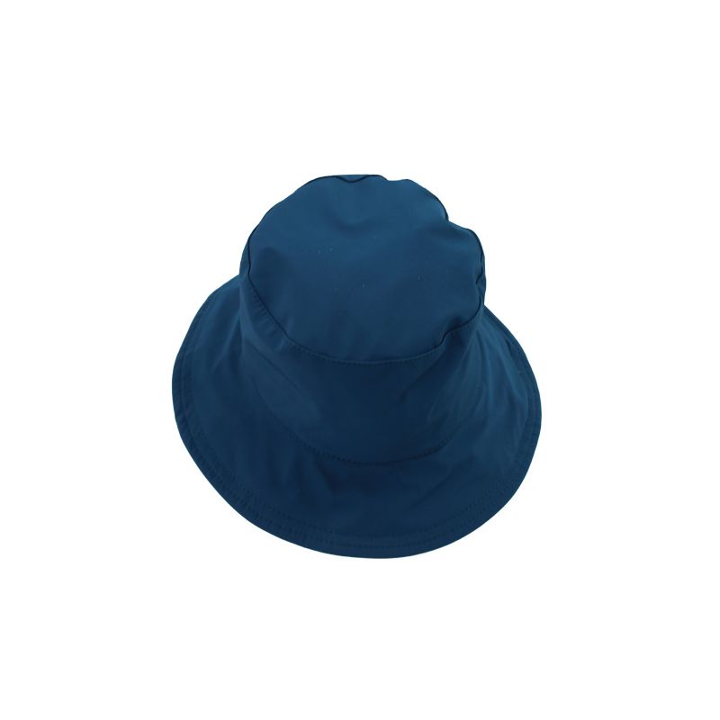 Chapeau de pluie bleu outremer revers floral