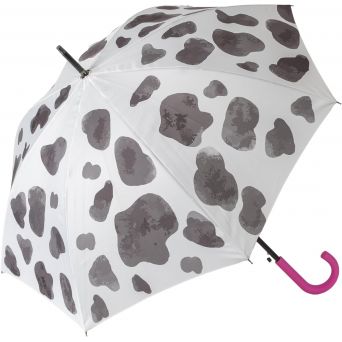 Grand parapluie canne fantaisie vache