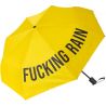 Parapluie pliant fantaisie jaune fucking rain