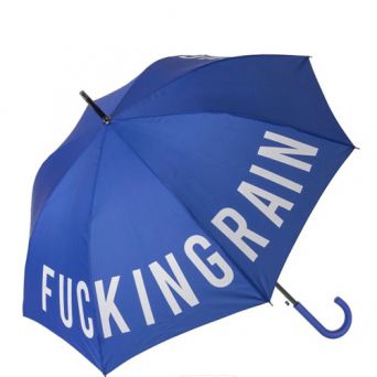 Grand parapluie fantaisie bleu fucking rain