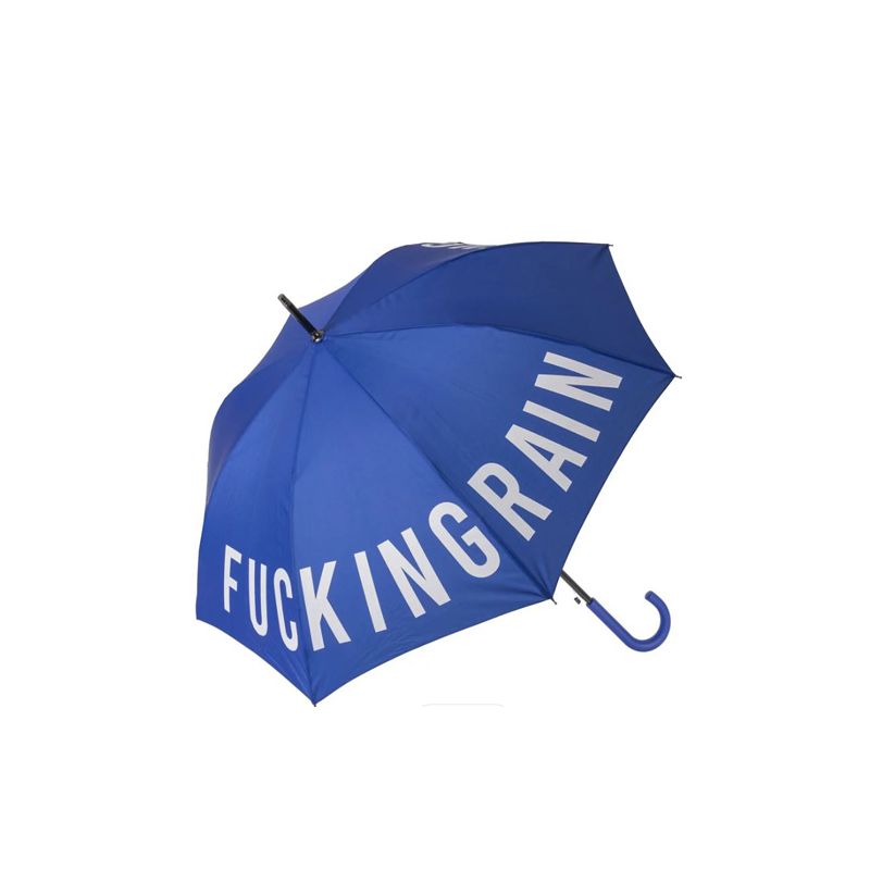 Grand parapluie fantaisie bleu fucking rain