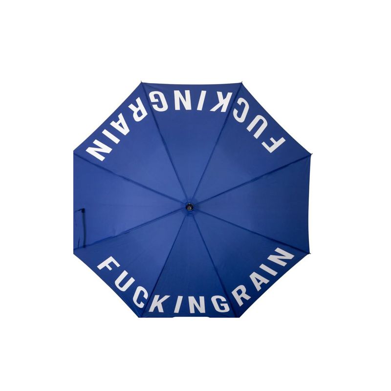 Grand parapluie fantaisie bleu fucking rain