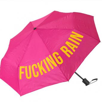 Parapluie pliant fantaisie rose fucking rain