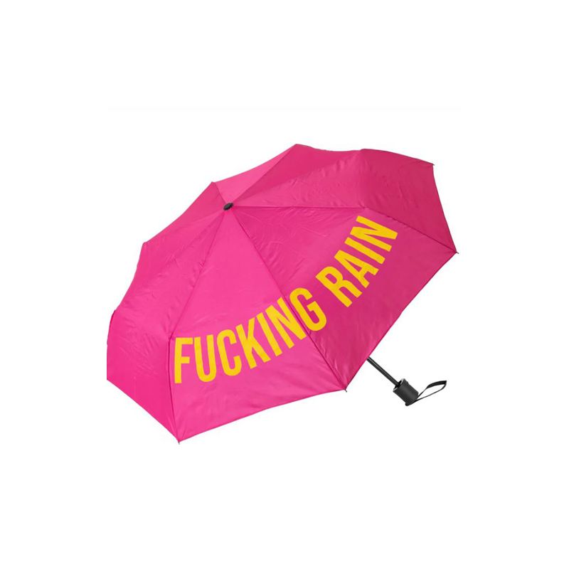 Parapluie pliant fantaisie rose fucking rain
