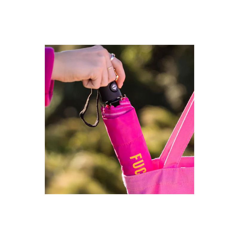 Parapluie pliant fantaisie rose fucking rain