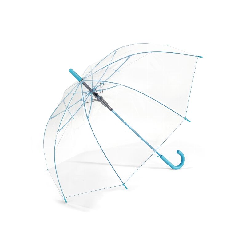 Parapluie Rainy Days transparent automatiqueliseré bleu