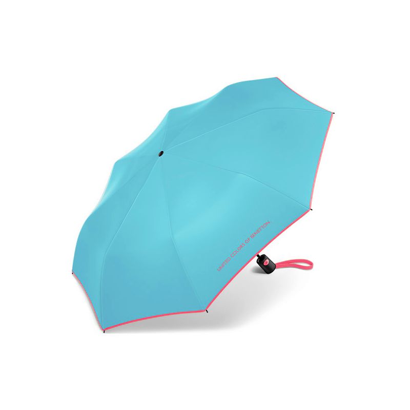 Parapluie automatique pliant bleu Méditerranée Benetton