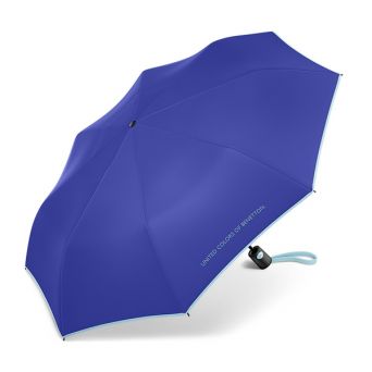 Parapluie pliant bleu électrique Benetton