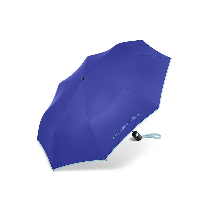 Parapluie pliant bleu électrique Benetton