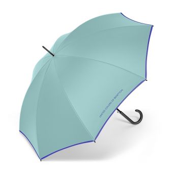Parapluie droit vert d'eau Benetton