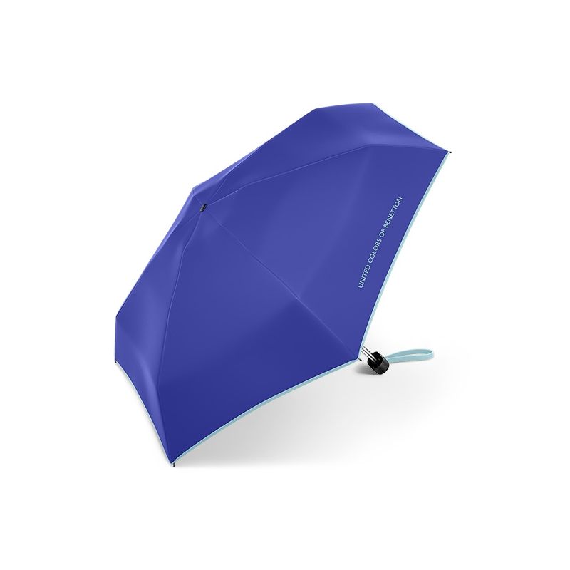 Mini parapluie ultra plat bleu électrique Benetton