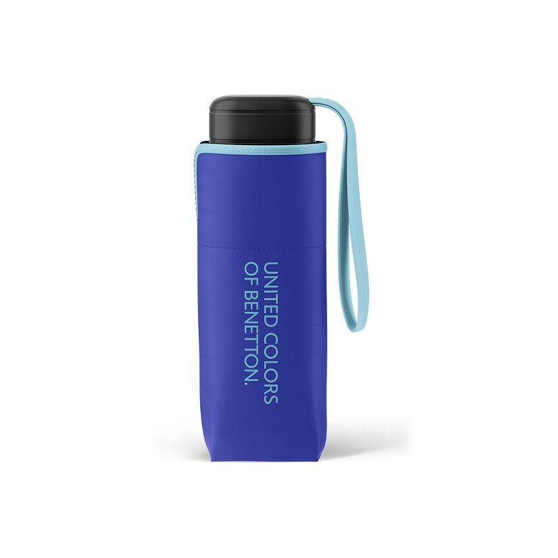 Mini parapluie ultra plat bleu électrique Benetton