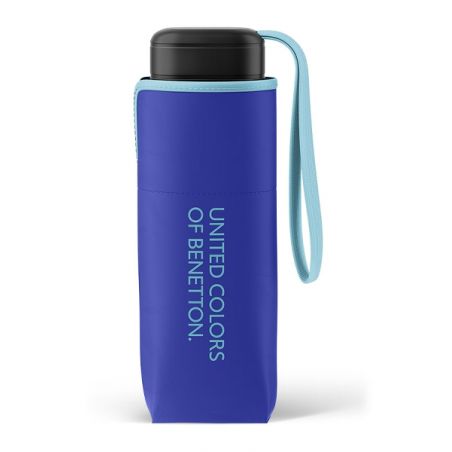 Mini parapluie ultra plat bleu électrique Benetton