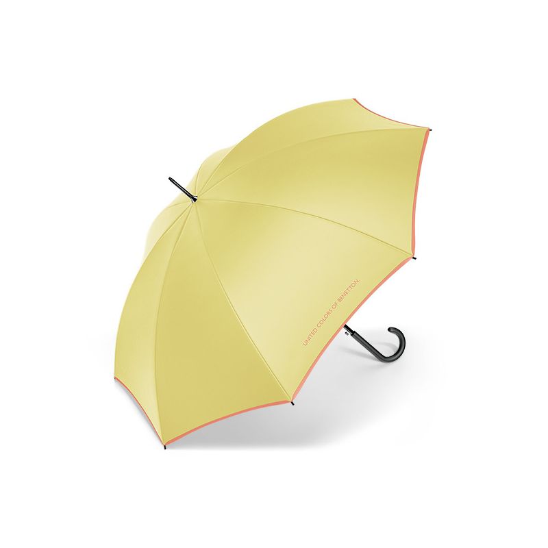 Parapluie long jaune Benetton
