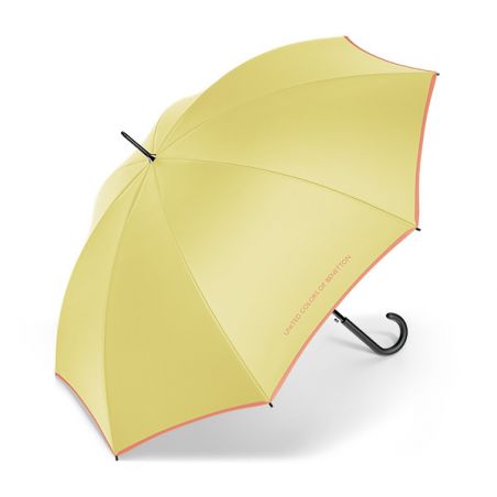 Parapluie long jaune Benetton