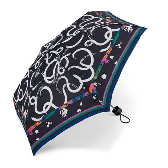 Mini parapluie pliant Pierre Cardin courbes en bleu