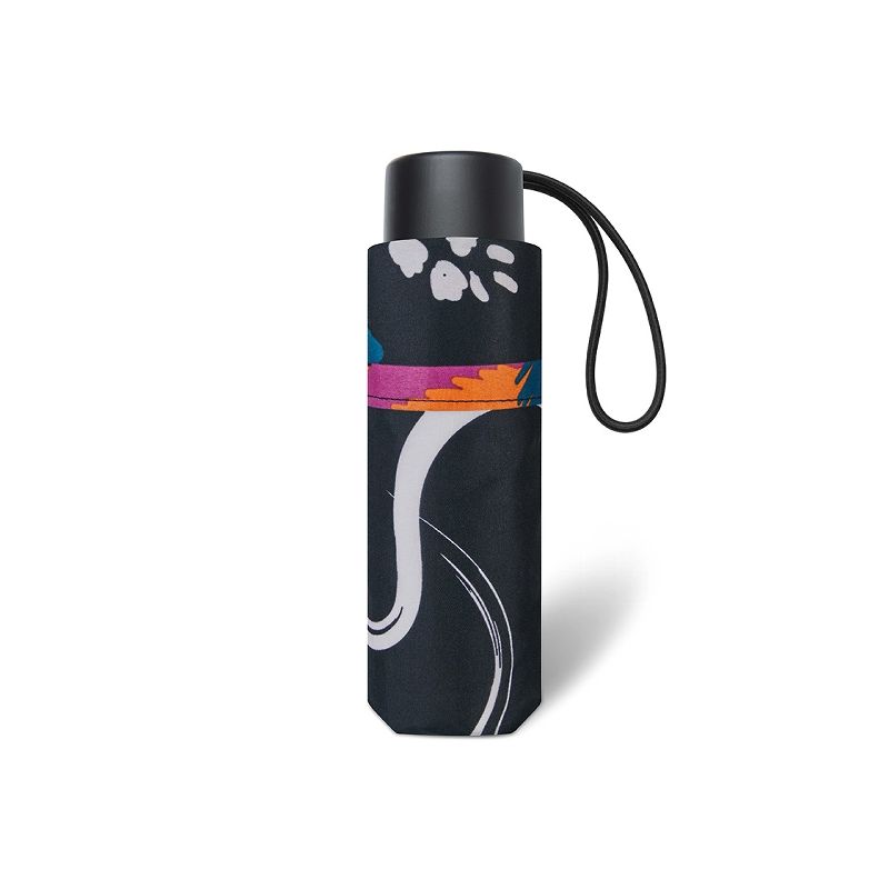 Mini parapluie pliant Pierre Cardin courbes en bleu