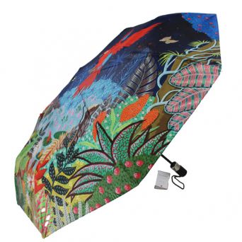 Parapluie pliant automatique tropical bleu