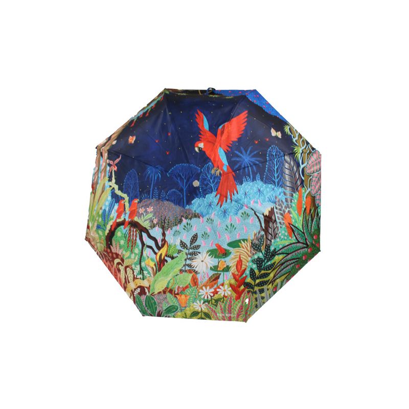 Parapluie pliant automatique tropical bleu