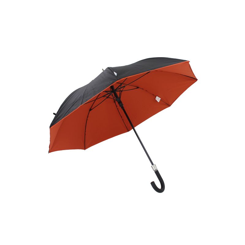 Parapluie résistant au ventnoir et terracotta