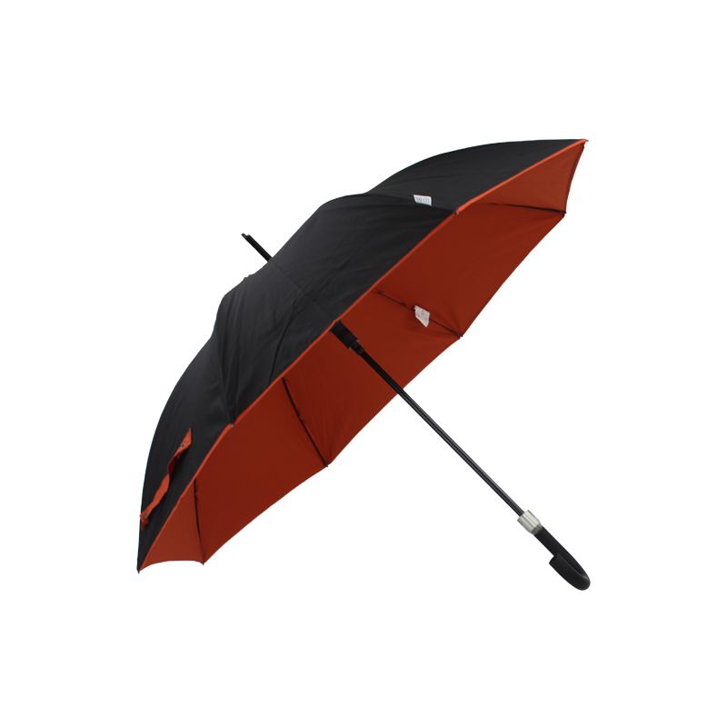 Parapluie résistant au ventnoir et terracotta