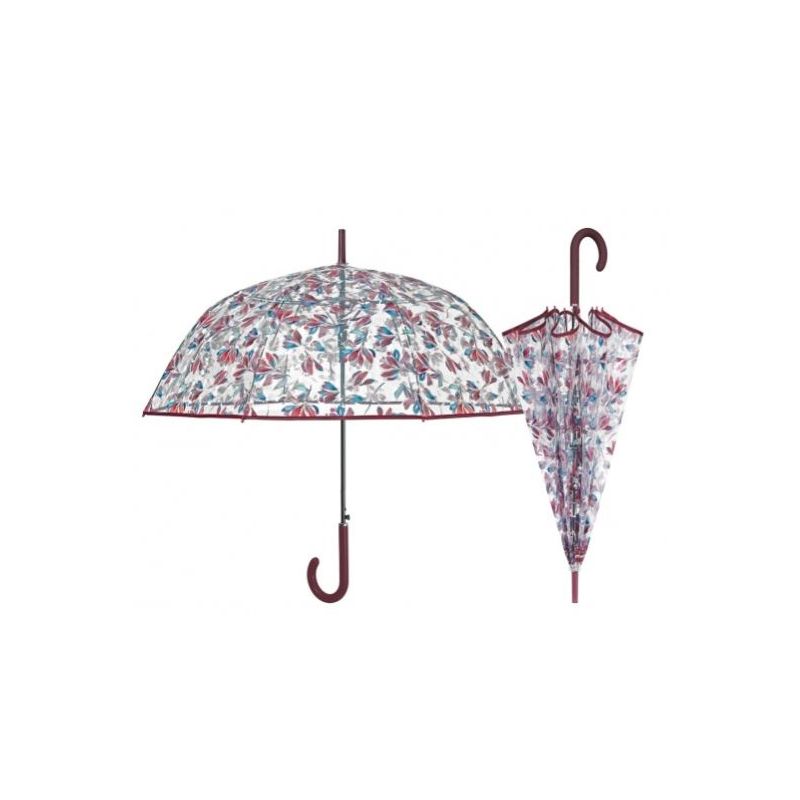 Parapluie cloche transparent feuillage