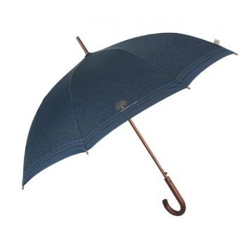 Parapluie canne écologique bleu nuit anti retournement