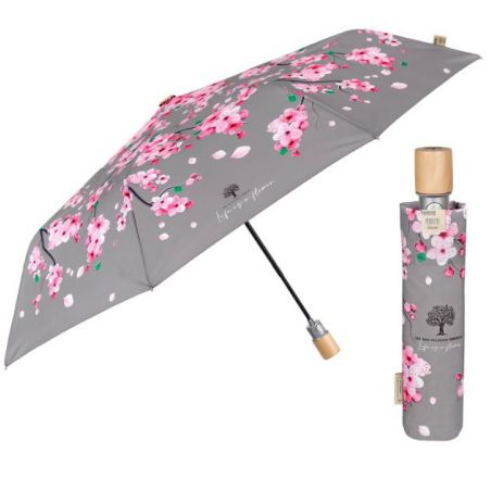 parapluie pliant écologique fleurs roses ouverture automatique