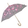 Parapluie canne éco responsable motif fleuri ouverture automatique