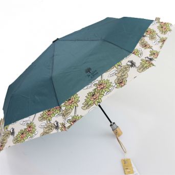 parapluie pliable écologique vert pour femme