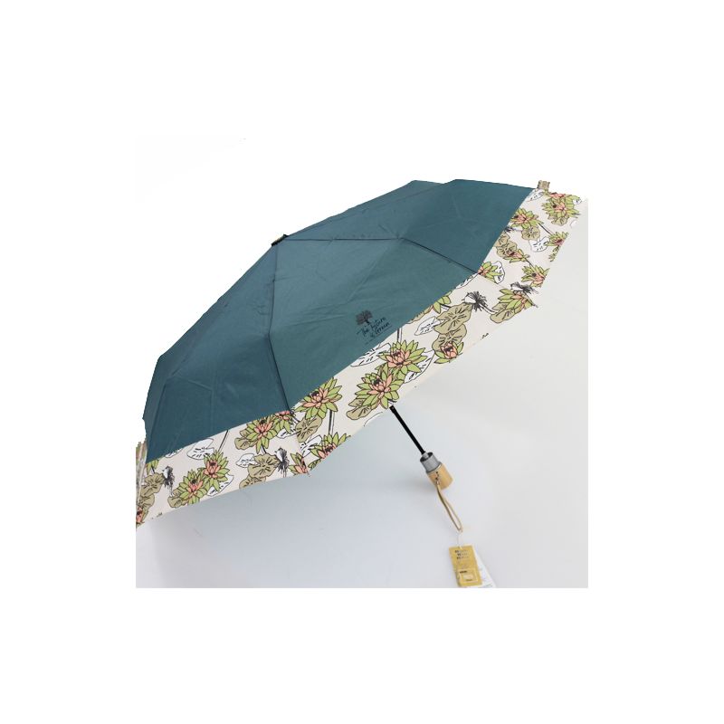 parapluie pliable écologique vert pour femme