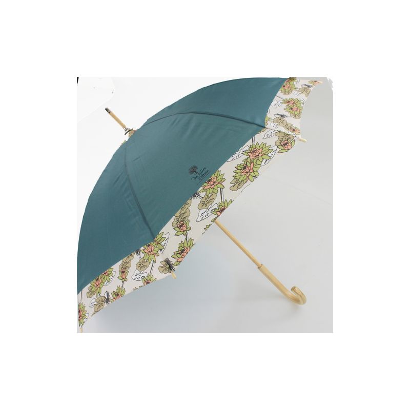 Parapluie canne écologique vert pour femme