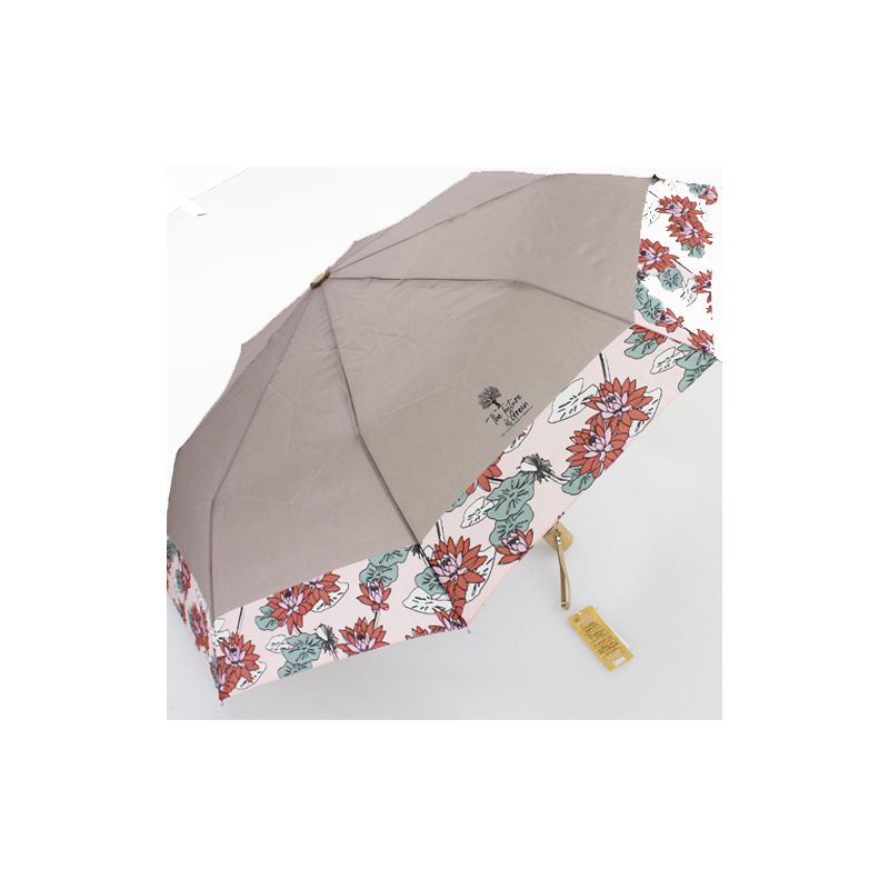 parapluie pliable écologique beige pour femme