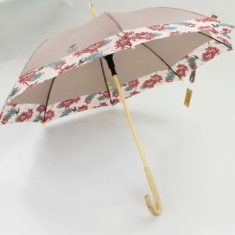 Parapluie canne écologique beige pour femme