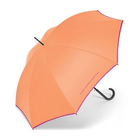 Parapluie long orange Benetton