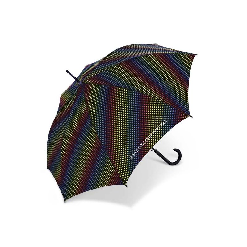 Parapluie canne pois multicolore Benetton