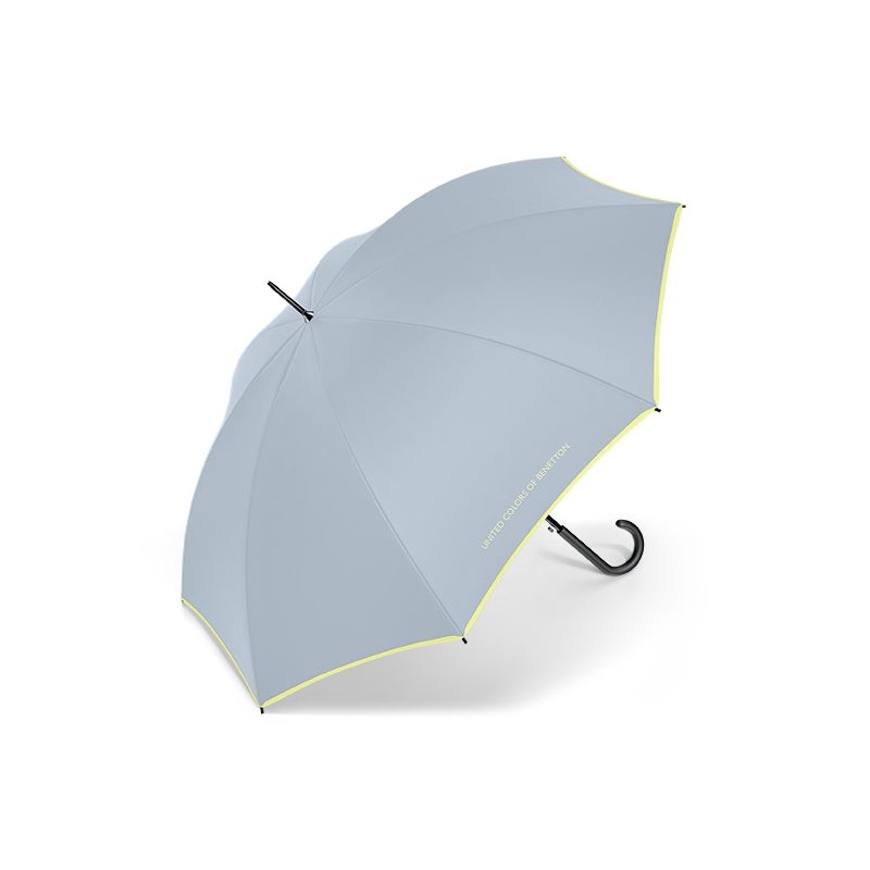 Parapluie droit gris clair Benetton