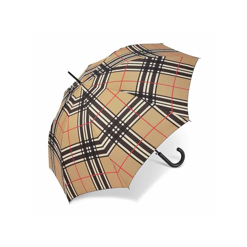 Parapluie femme écossais beige