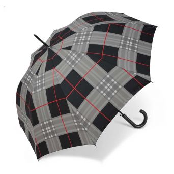 Parapluie femme écossais gris