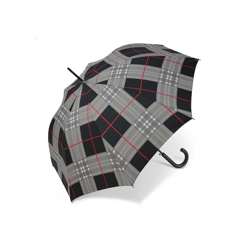 Parapluie femme écossais gris