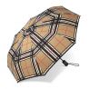Parapluie pliant imprimé écossais beige