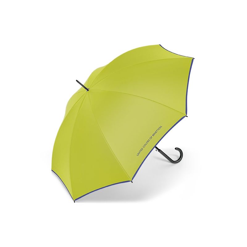 Parapluie droit vert olive Benetton