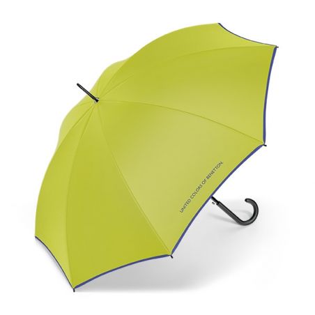 Parapluie droit vert olive Benetton