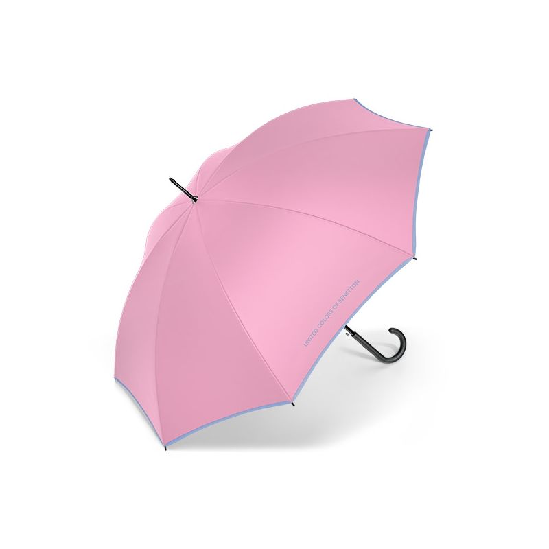 Parapluie long rose clair Benetton