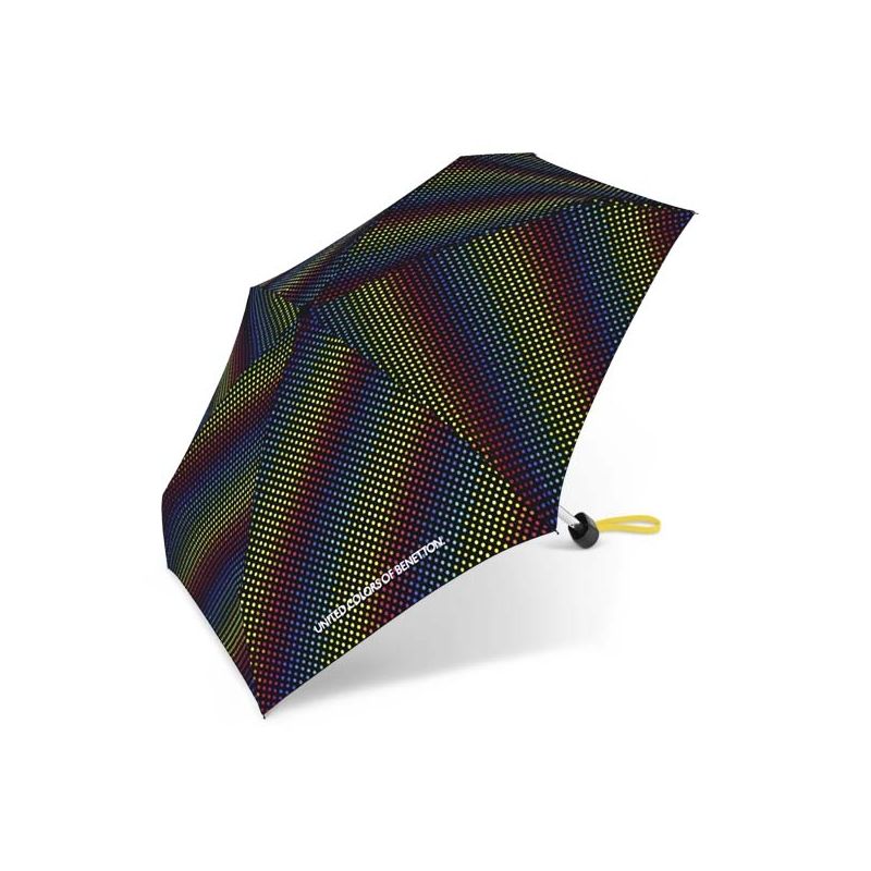 Mini parapluie ultra plat Benetton à pois multicolore
