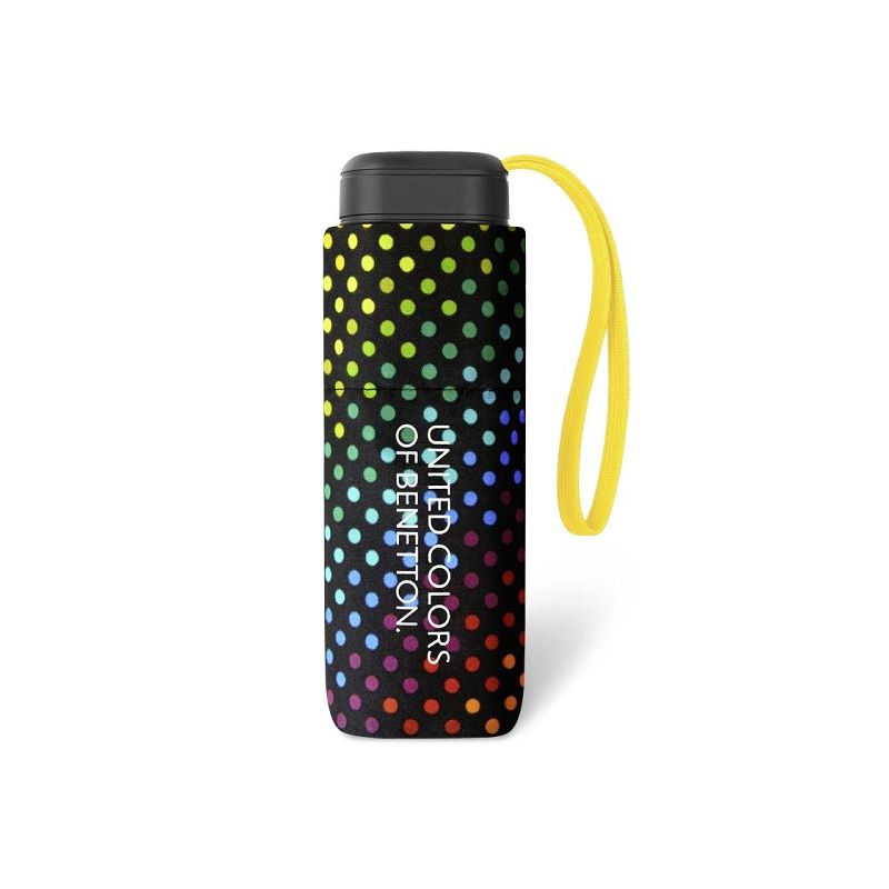 Mini parapluie ultra plat Benetton à pois multicolore