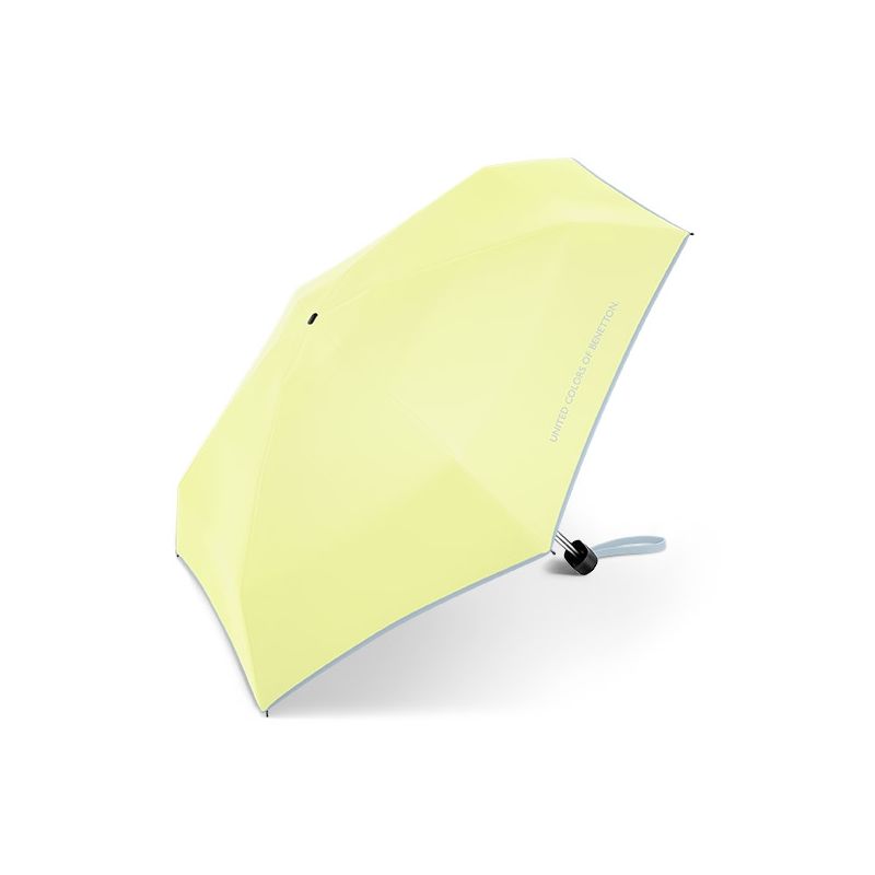 Mini parapluie pliant Benetton jaune pale